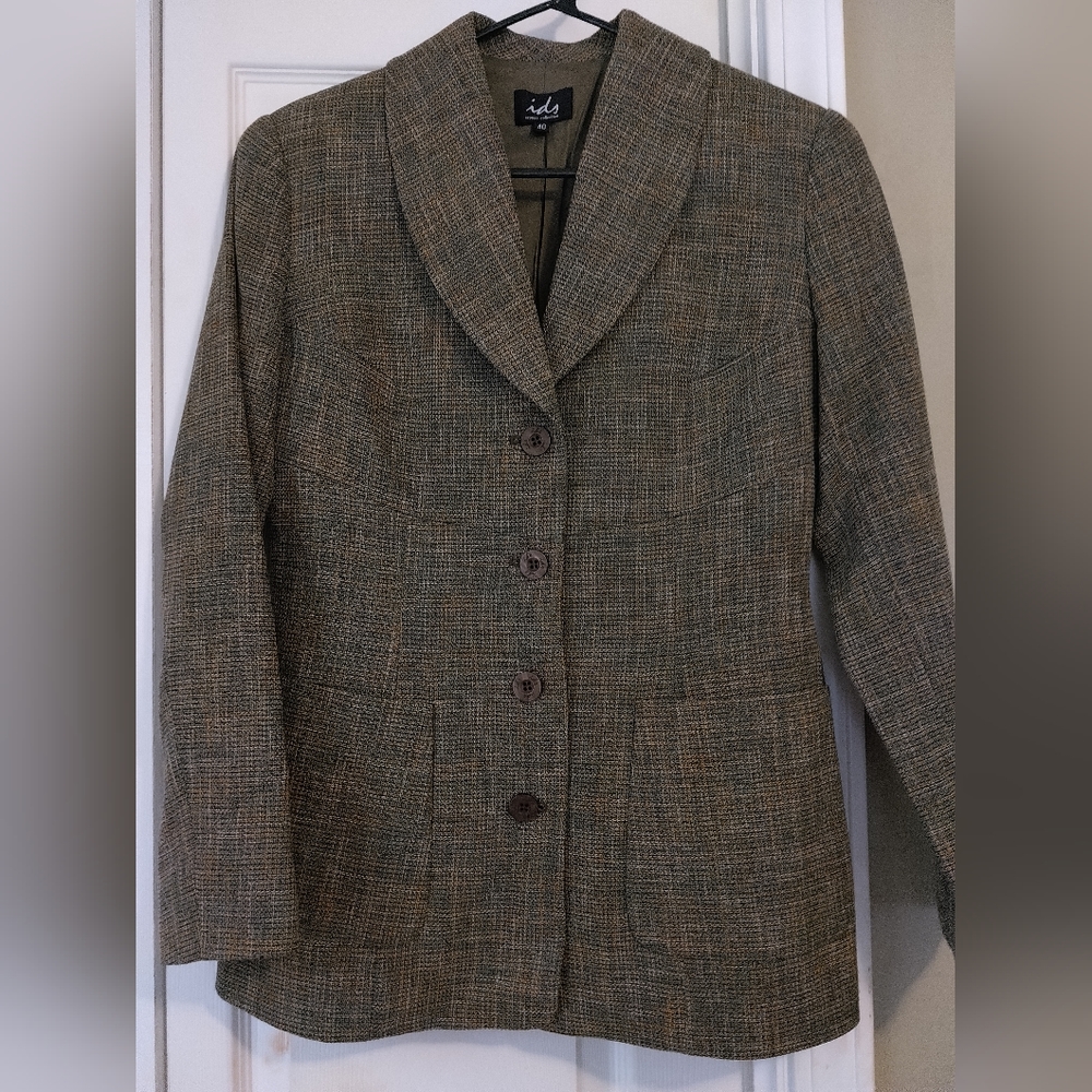 Women's ids brand 100% virgin wool blazer size 40